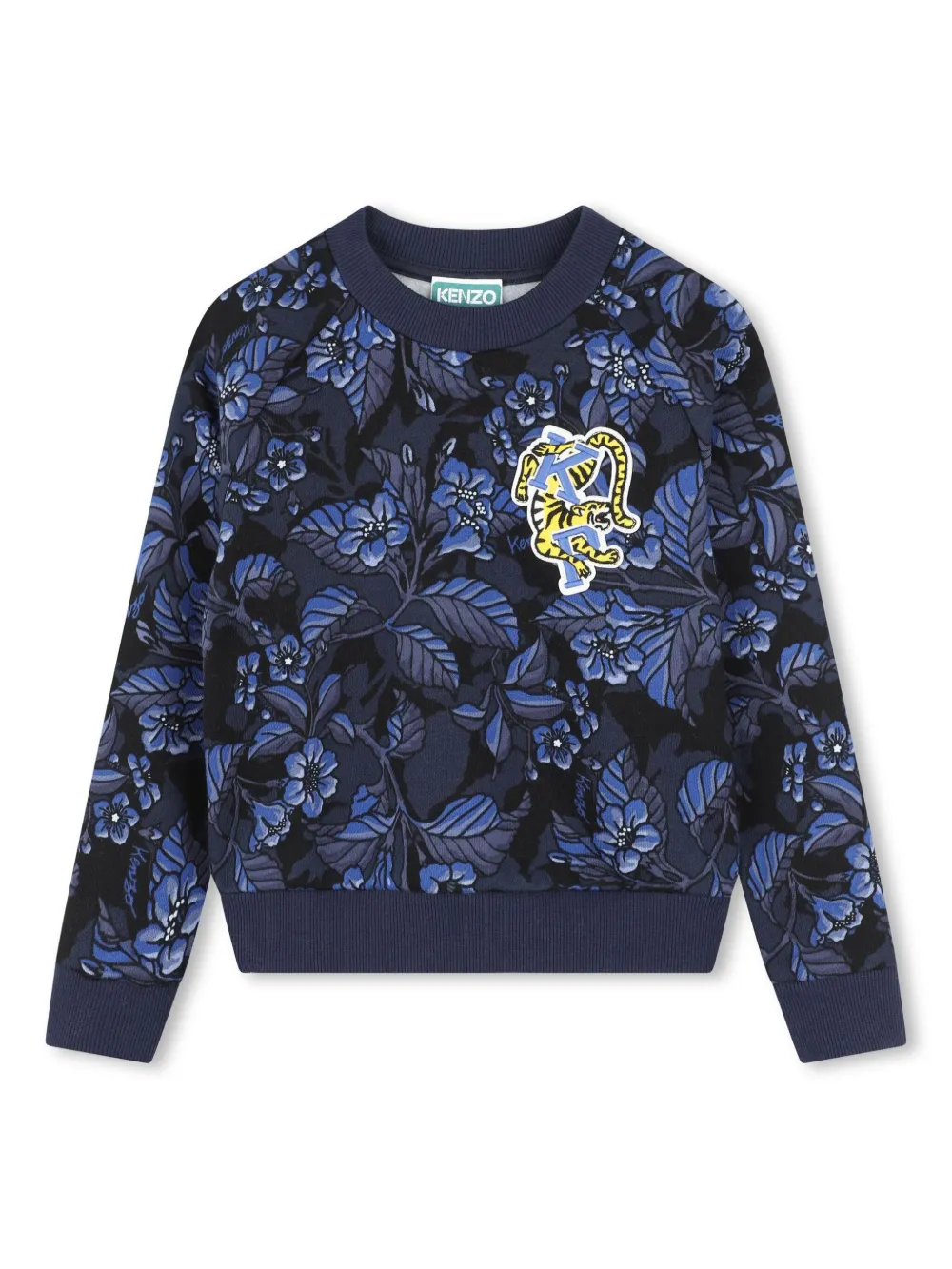Kenzo Kids Felpa a Fiori Blu FARFETCH IT