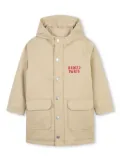 Kenzo Kids embroidered cotton twill parka - Neutrals