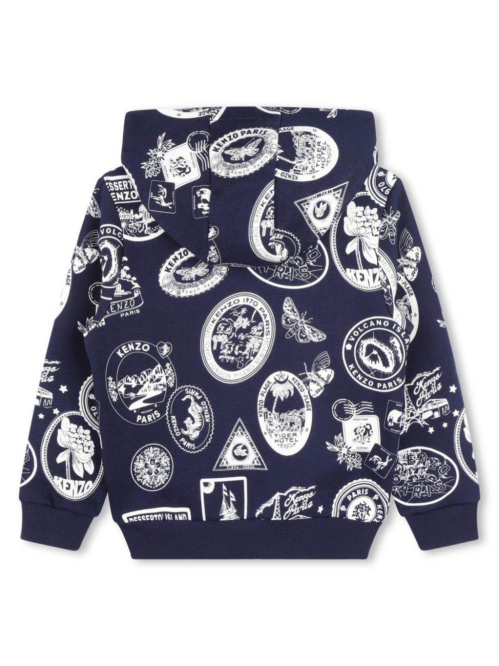 Kenzo Kids Hoodie met print - Blauw