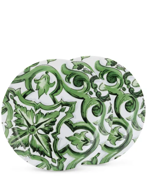 Dolce & Gabbana set de dos platos de porcelana