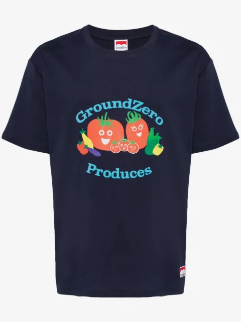 Ground Zero playera con estampado gráfico