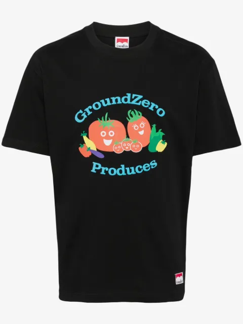 Ground Zero playera con estampado gráfico