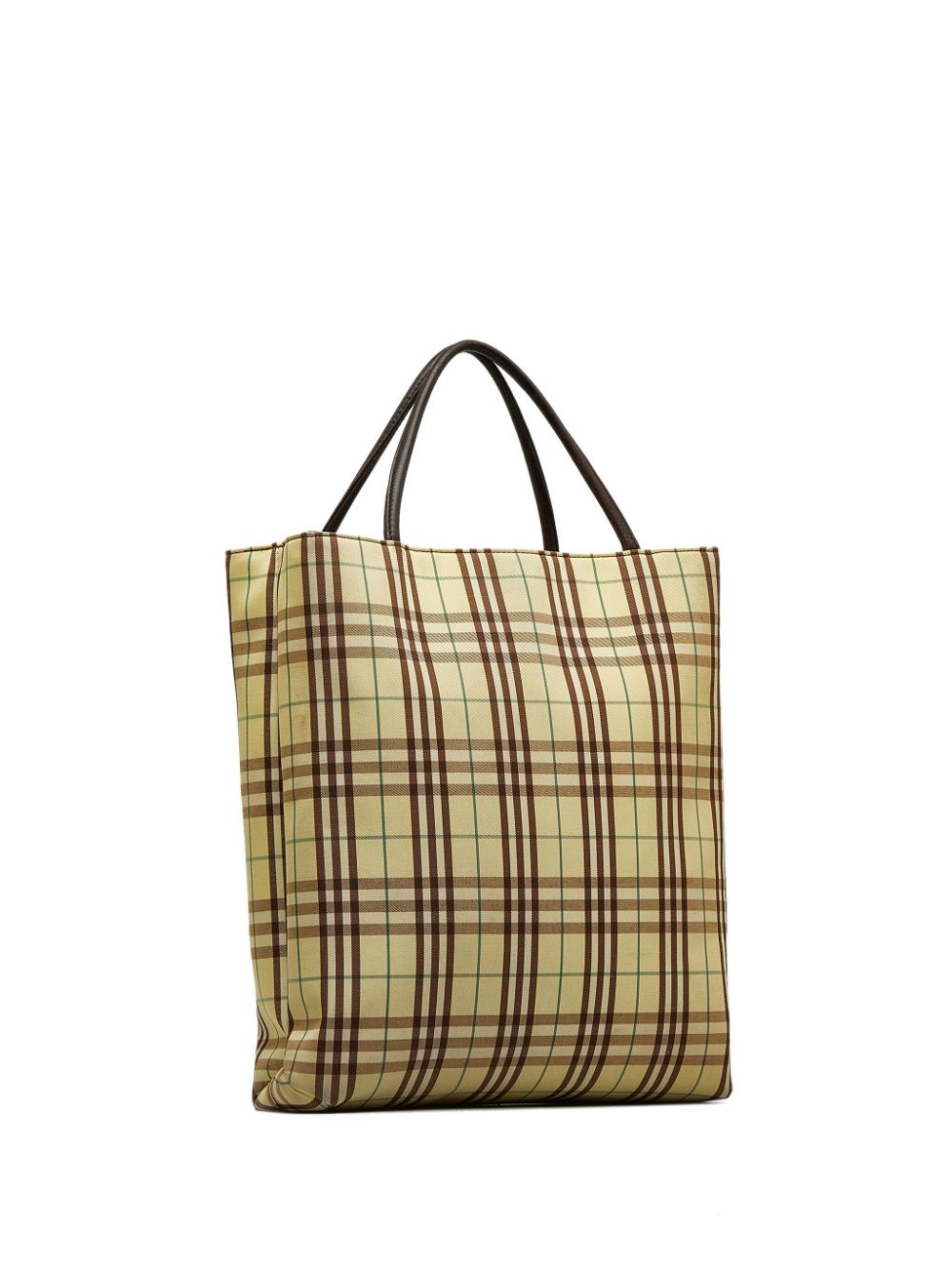 Pre-owned Burberry 2000-2010 House Check Tote Bag In Brown