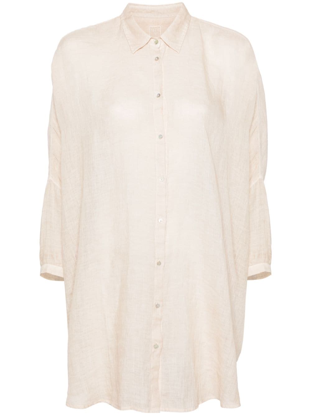 classic-collar linen shirt