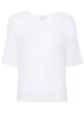 agnès b. Solaine V-neck cotton T-shirt - White