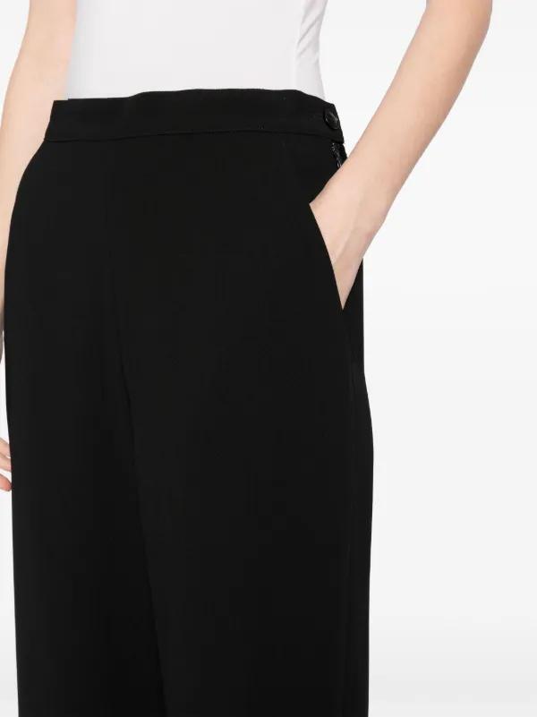 Agnès b. Side Button And Zip Fastening Trousers | Black | FARFETCH CA