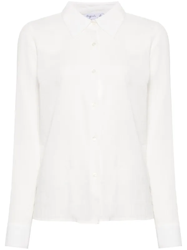 Agnès Chemise En Coton à Imprimé Graphique Blanc FARFETCH TN