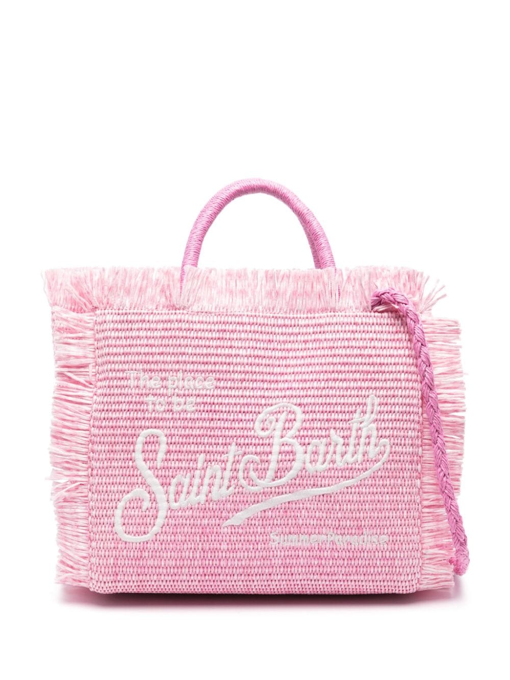 Mc2 Saint Barth Colette Straw Tote Bag In Pink