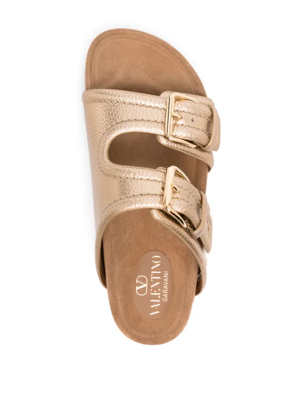 Rose Gold Scarpe Valentino Oro Scarpe Da Ballo Con Tacco Oro Rosa