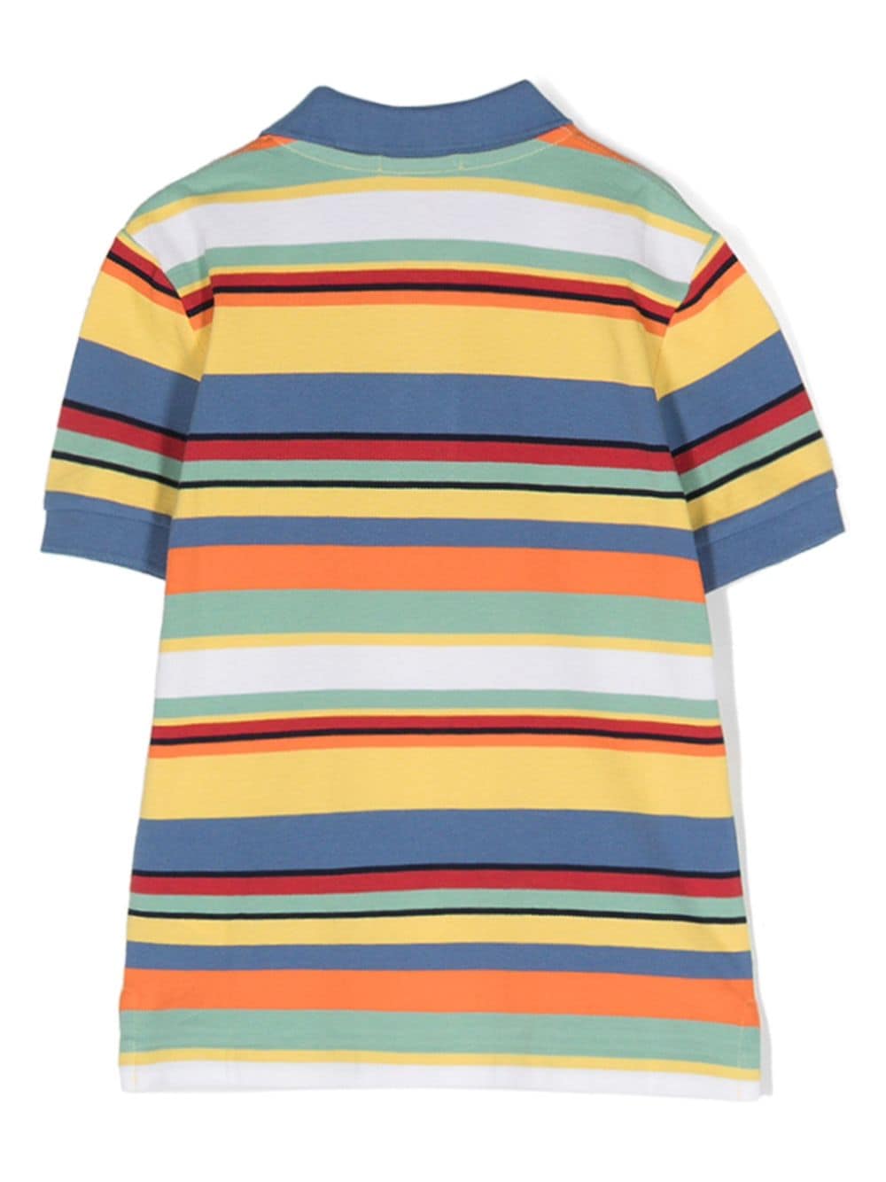 Ralph Lauren Kids striped cotton polo shirt - Geel