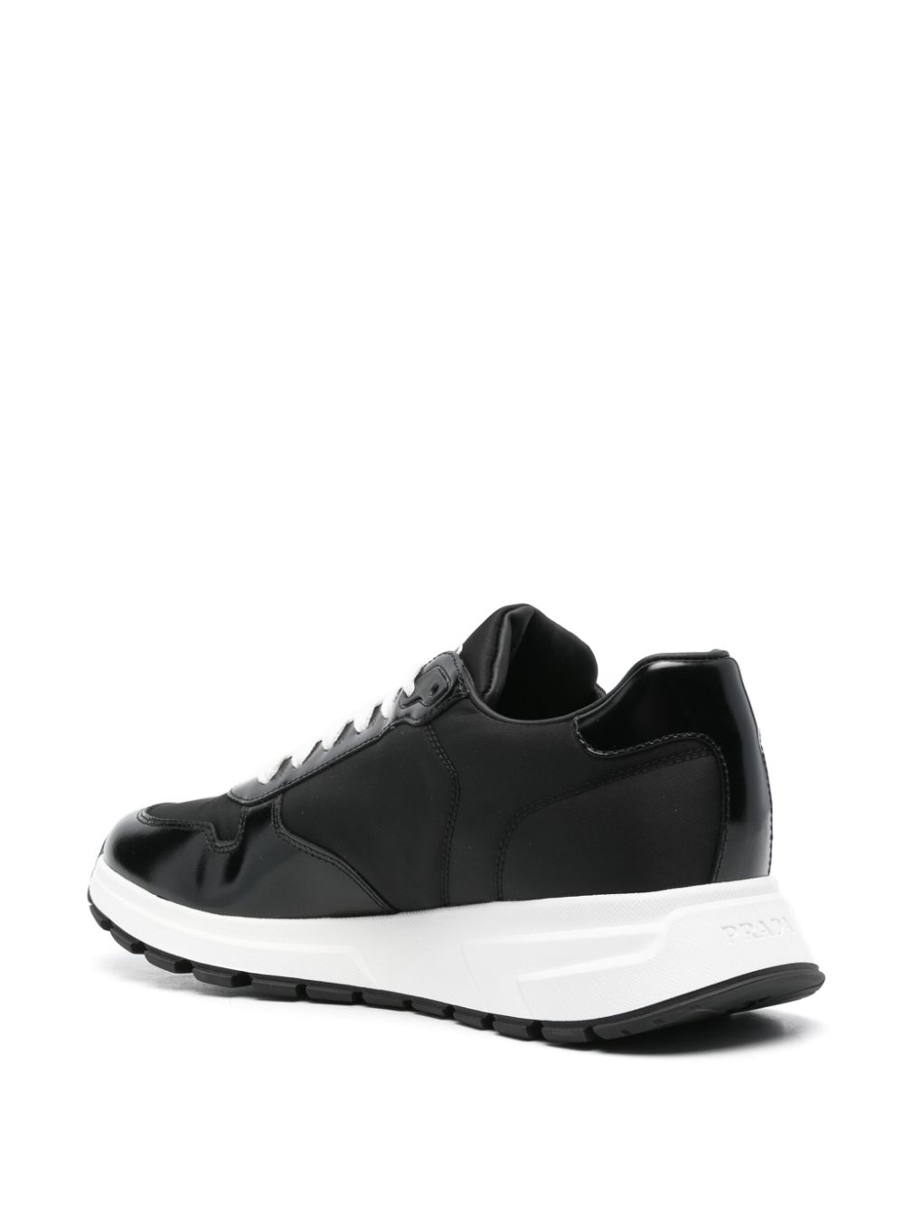 Prada enamel-logo Re-Nylon sneakers Black