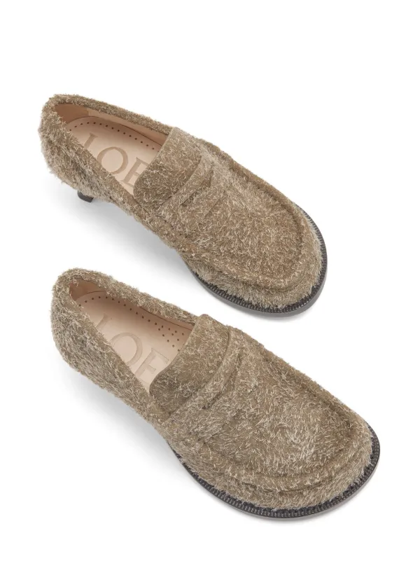 LOEWE Campo brushed-suede Loafers | Brown | FARFETCH