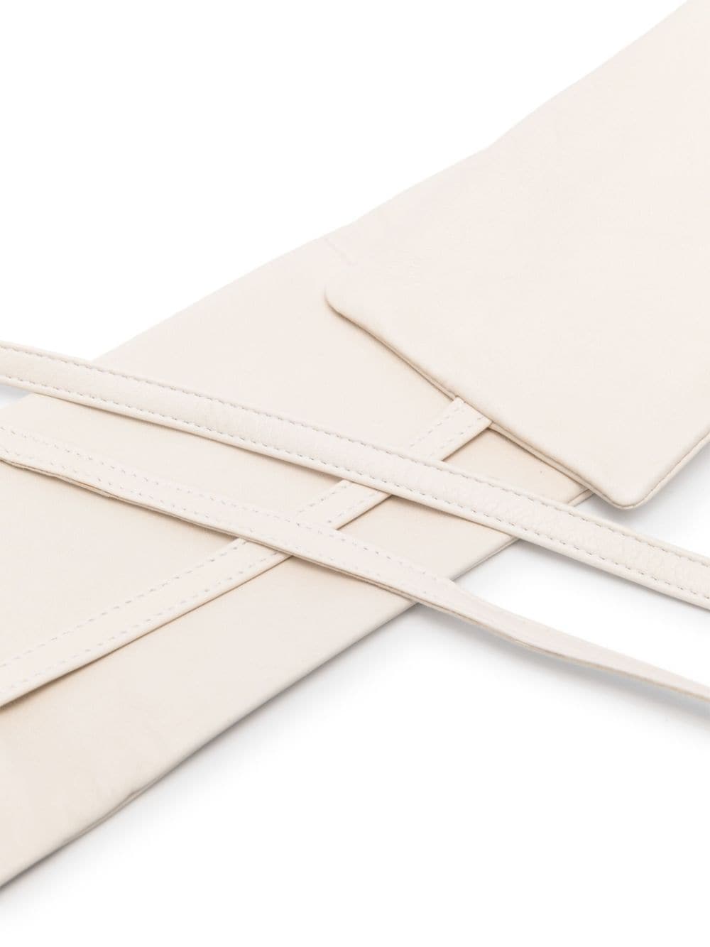 Shop Furling By Giani Leather-panel Self-tie Belt In White