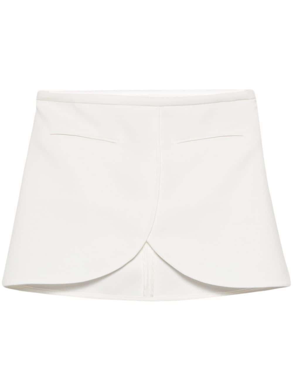 Courrèges Ellipse Asymmetric Skirt In White