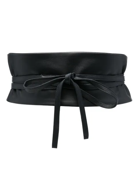 FURLING BY GIANI leather-panel self-tie belt