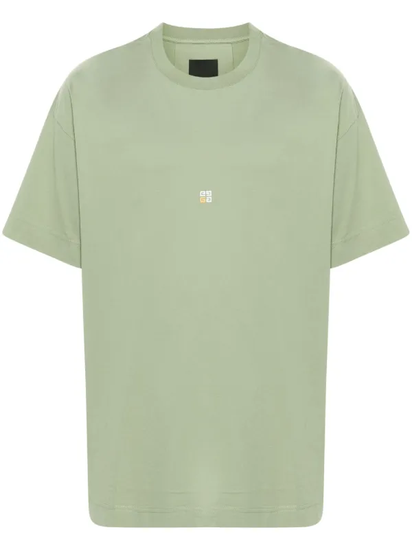 Tシャツ・カットソー GIVENCHY 4G Cotton T-Shirt Givenchy 4G-embroidered Cotton T-shirt | Green | FARFETCH