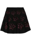 Alaïa Pre-Owned 2010 floral-jacquard knitted miniskirt - Black