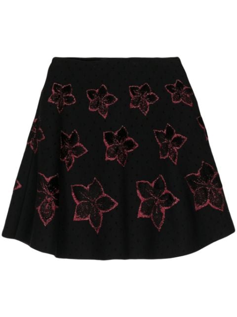 Alaïa Pre-Owned 2010 floral-jacquard knitted miniskirt