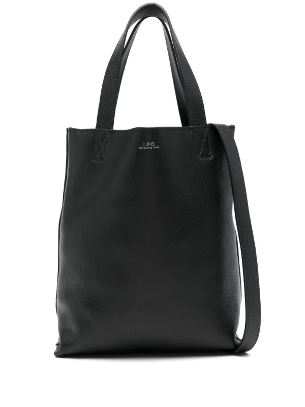 A.P.C. Small Maiko Leather Tote Bag Black FARFETCH HK