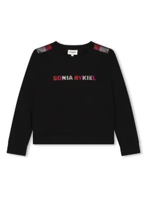 SONIA RYKIEL - SONIA RYKIEL ENFANT　リップ柄　スウェット SONIA RYKIEL ENFANT ロゴ スウェットシャツ | ブラック | FARFETCH JP