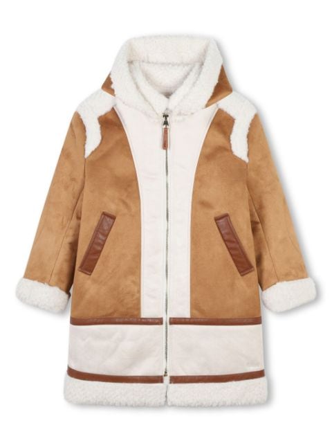 Chloé Kids пальто из искусственной замши