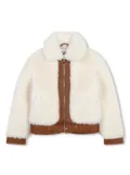 Chloé Kids faux-fur jacket - White