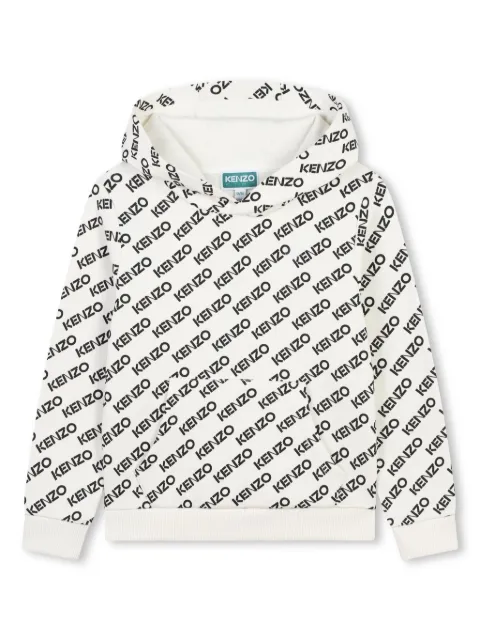 Kenzo Kids logo-print cotton hoodie
