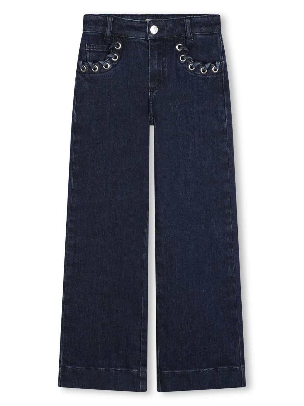 Michael Kors Kids アイレットディテール ジーンズ - ブルー Michael Kors Kids アイレットディテール ジーンズ - ブルー