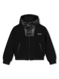 Karl Lagerfeld Kids logo-patch hooded jacket - Black