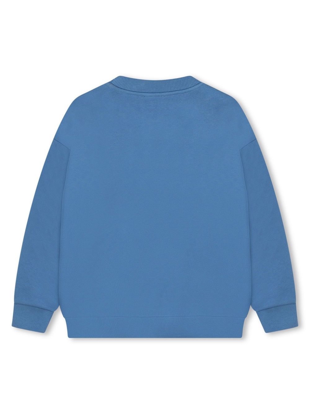 Shop Kenzo Logo-embroidered Crew-neck Sweatshirt In Blue