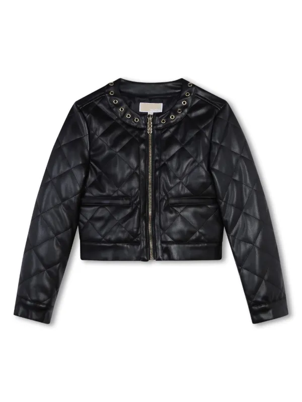 Michael Kors Kids Quilted stud embellished Jacket Farfetch