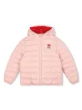 Kenzo Kids reversible hooded puffer jacket - Pink
