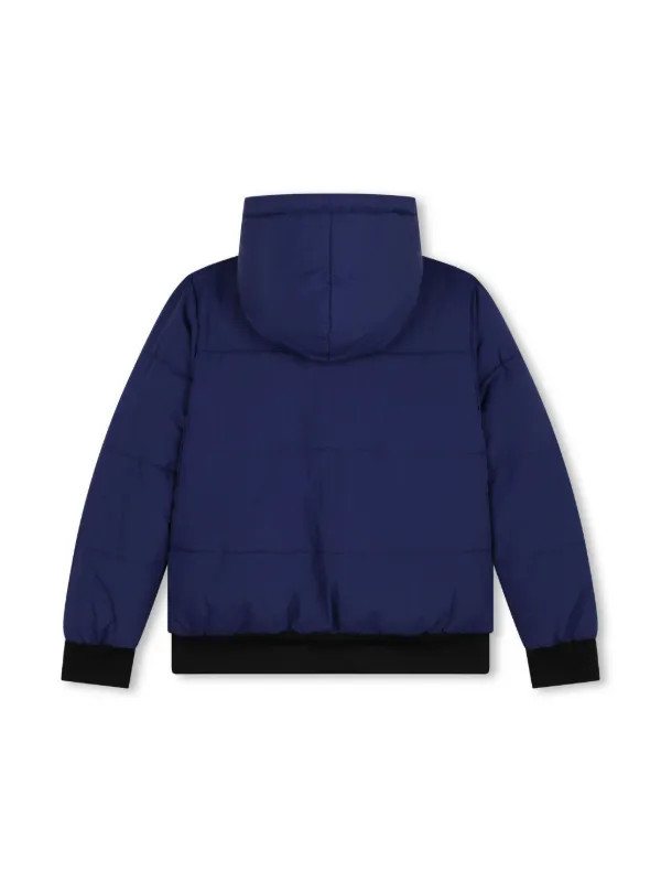 Dkny Kids logo-print Reversible Puffer Jacket Blue FARFETCH IN