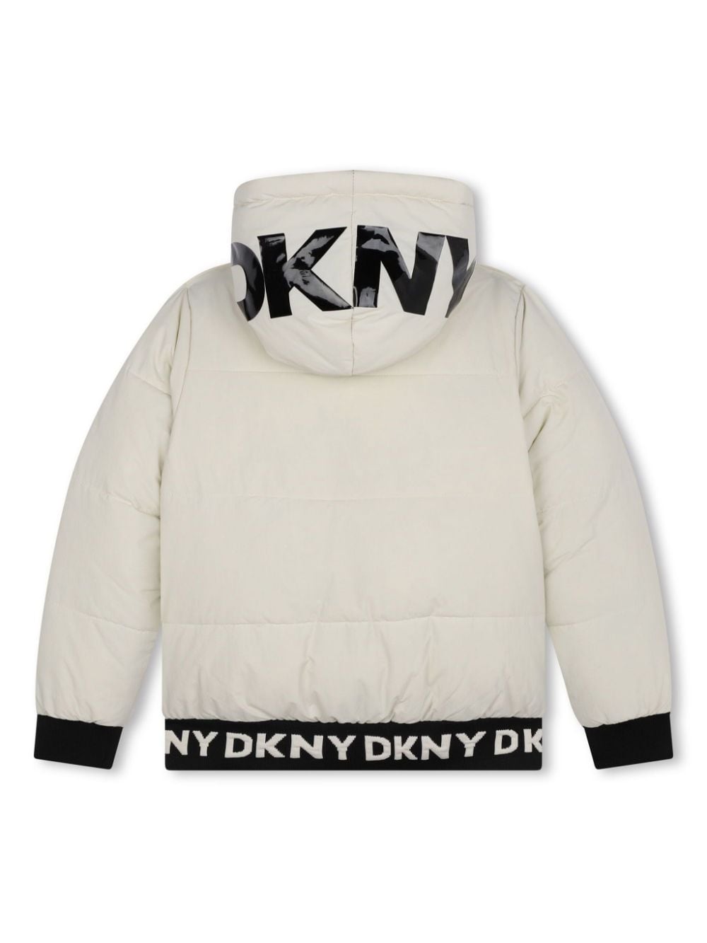 Dkny Kids Omkeerbaar donsjack met logoprint - Blauw