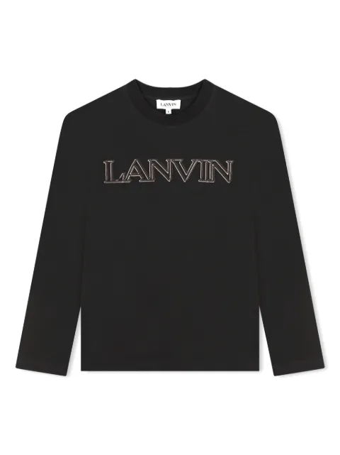 Lanvin Enfant logo-embroidered cotton T-shirt 