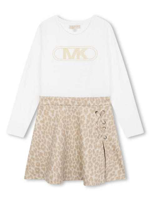 Michael Kors Kids leopard-print long-sleeved dress