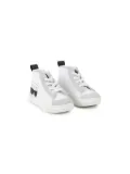 Karl Lagerfeld Kids Ikonik Karl leather trainers - White