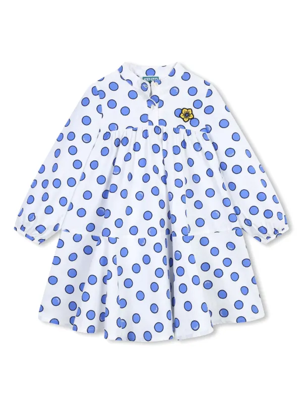 KENZOKids　ワンピース 152 Kenzo Kids ポルカドット ワンピース | ホワイト | FARFETCH JP