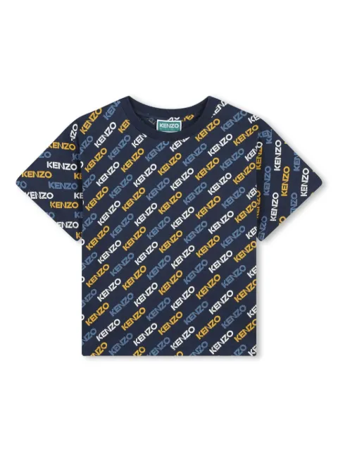Kenzo Kids تيشيرت قطن بطبعة شعار الماركة