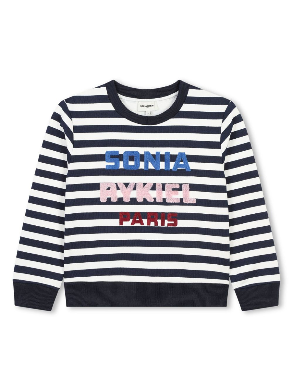 Sonia Rykiel Enfant Kids' Logo-lettering Striped Sweatshirt In Black