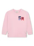 SONIA RYKIEL ENFANT logo-lettering cotton sweatshirt - Pink