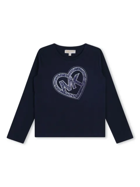Michael Kors Kids logo-heart crew-neck T-shirt