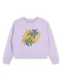Kenzo Kids logo-print drop-shoulder sweatshirt - Purple