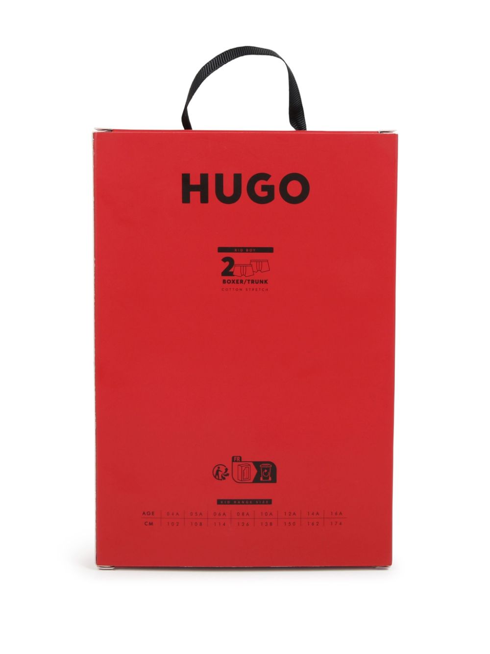 HUGO KIDS Twee boxershorts met logoprint Rood