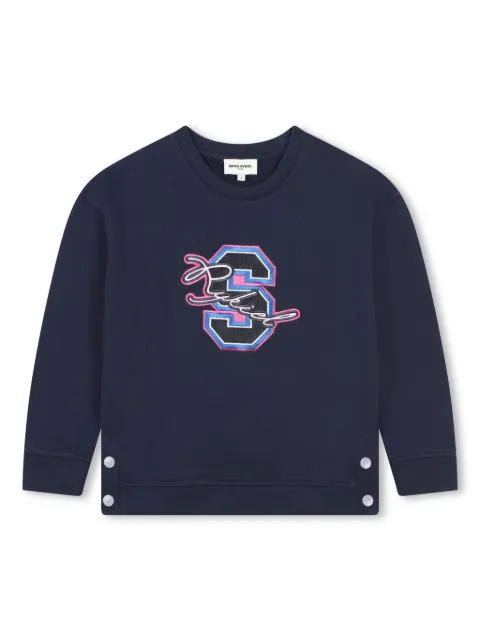 SONIA RYKIEL ENFANT logo-embroidered cotton sweatshirt
