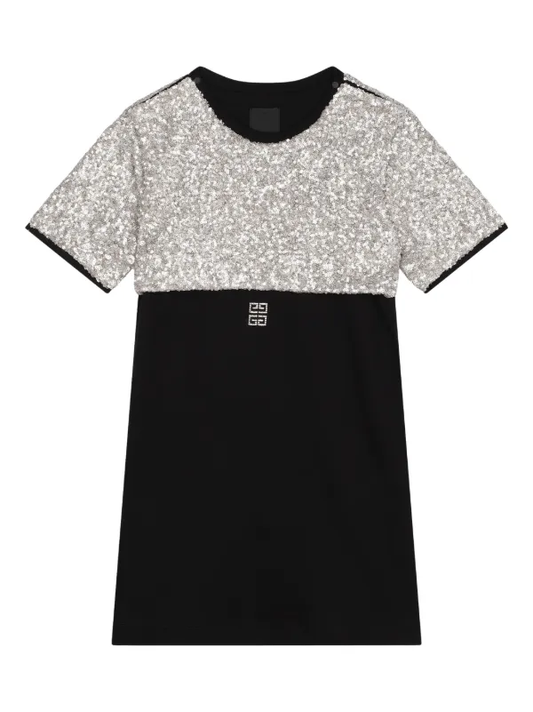 Givenchy Kids スパンコール ワンピース | ブラック | FARFETCH JP
