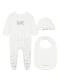 Michael Kors Kids logo-print cotton babygrow set - White