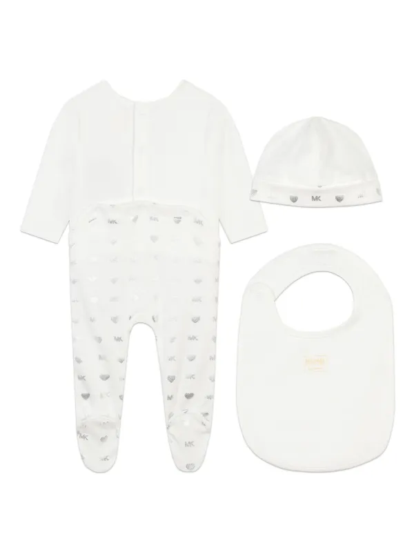 Michael Kors Kids logo print Cotton Babygrow Set White FARFETCH UK