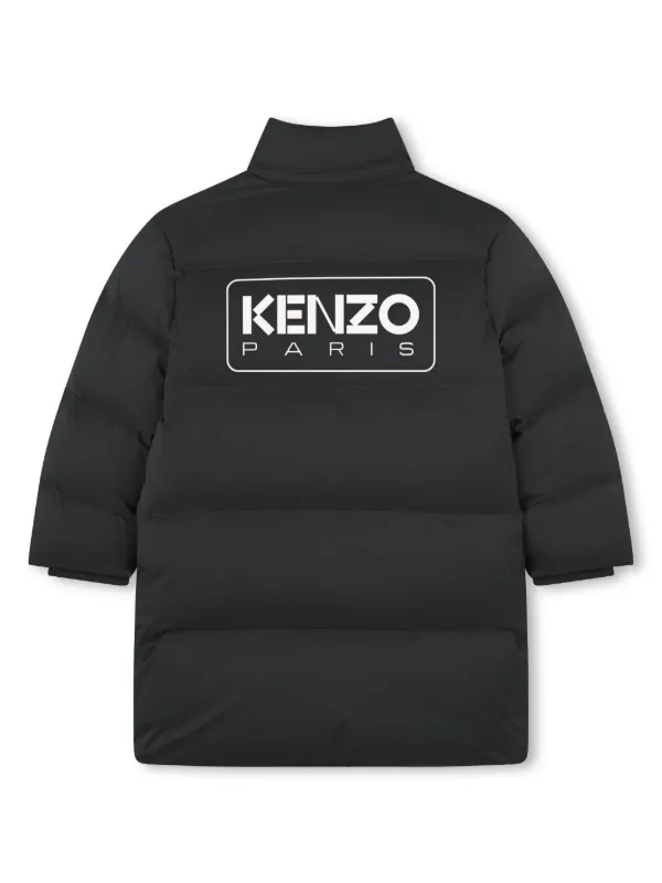 Kenzo Kids Doudoune a Logo Imprime Noir FARFETCH TN