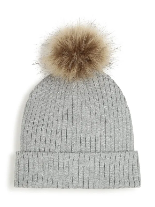 MICHAEL KORS グレー ニット帽 新品】MICHAEL KORS マイケルコース ニット帽 グレー ビー二ー